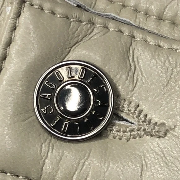 Free People AGOLDE Women's Size 10 Toast Color Recycled Leather Bland Shorts - Picture 9 of 14